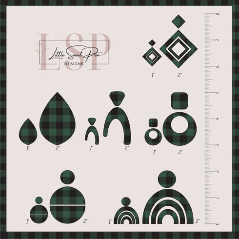 0041 - Small Forest Green & Black Plaid