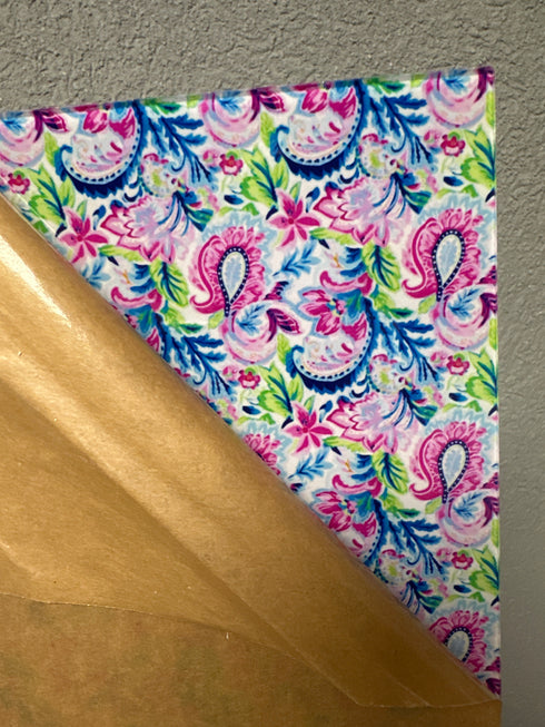 Ready to Go: 1/8” Pink and Blue Preppy on Clear