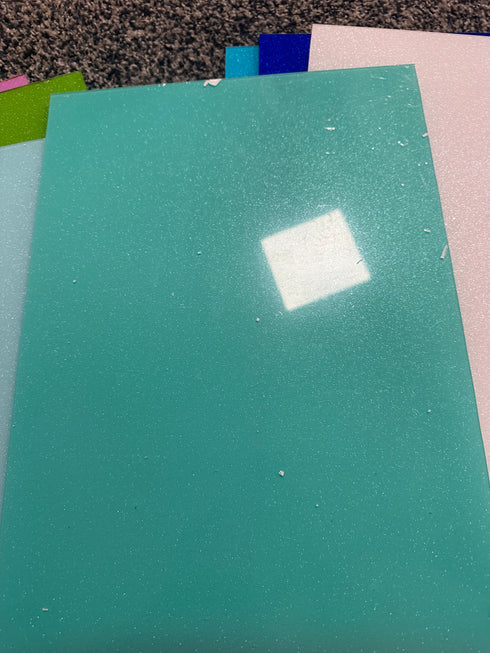 Scratch and Dent: 2mm - Single Sided Glitter - Multiple Colors