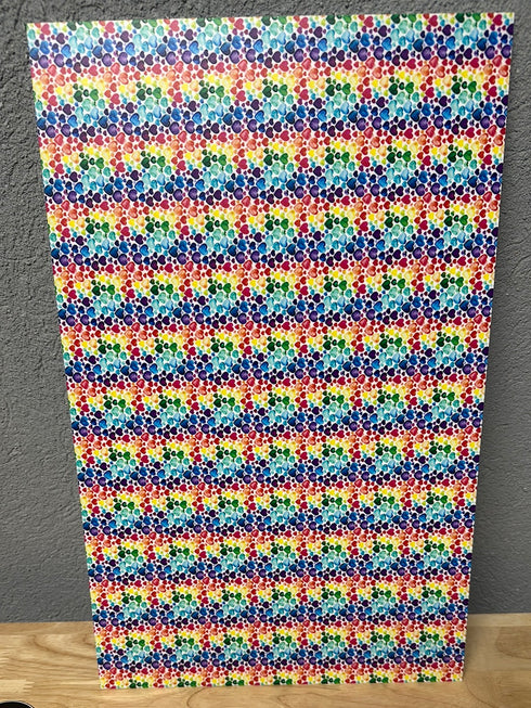 Ready to Go: Double sided Hearts on White Acrylic