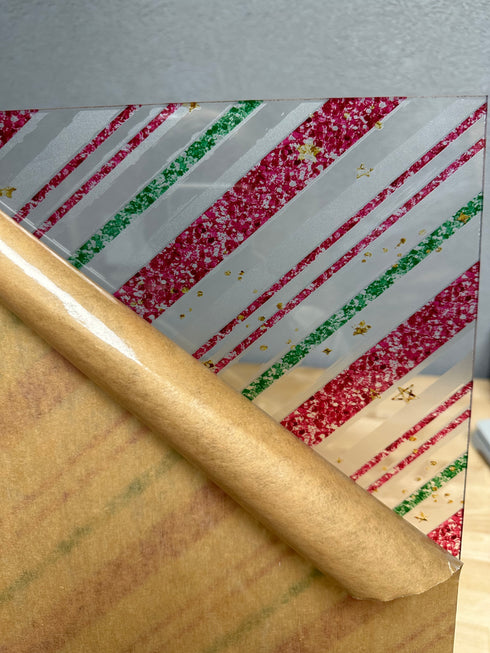 0148 - Candy Cane Striped Glitter