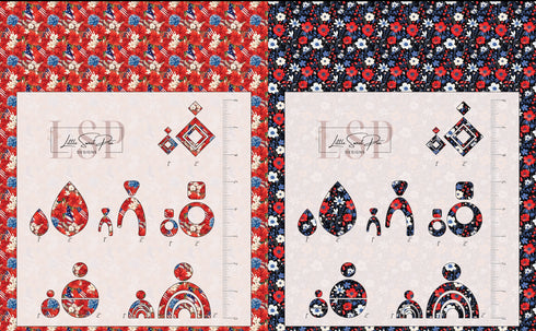 0062 - Patriotic Floral Combo Board.