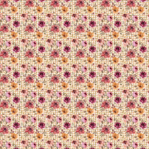 7002 - Plaid Floral Watercolors