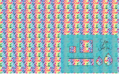 7023 - Rainbow Hearts