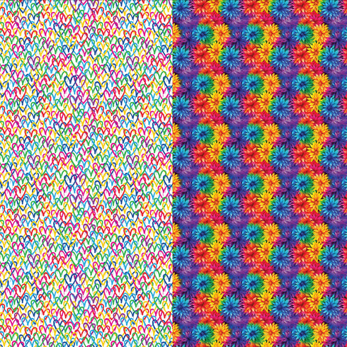 0070 - Rainbow Hearts & Floral
