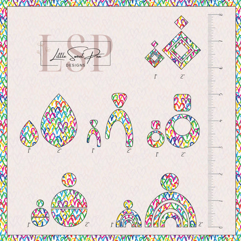 0070 - Rainbow Hearts & Floral