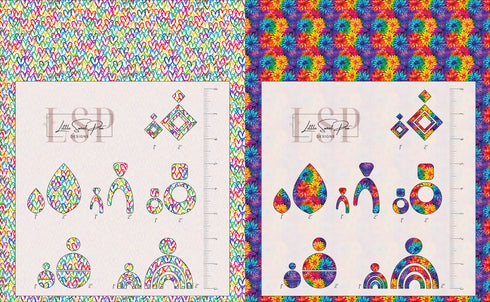 0070 - Rainbow Hearts & Floral