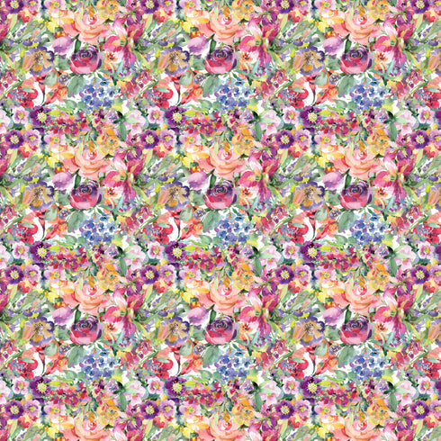 0072 - Watercolor Floral Medley