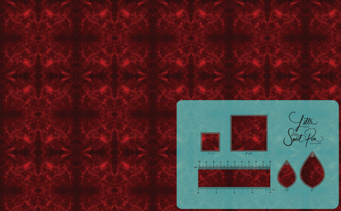 0741 - Crackle Faded Red Animal Print (micro)