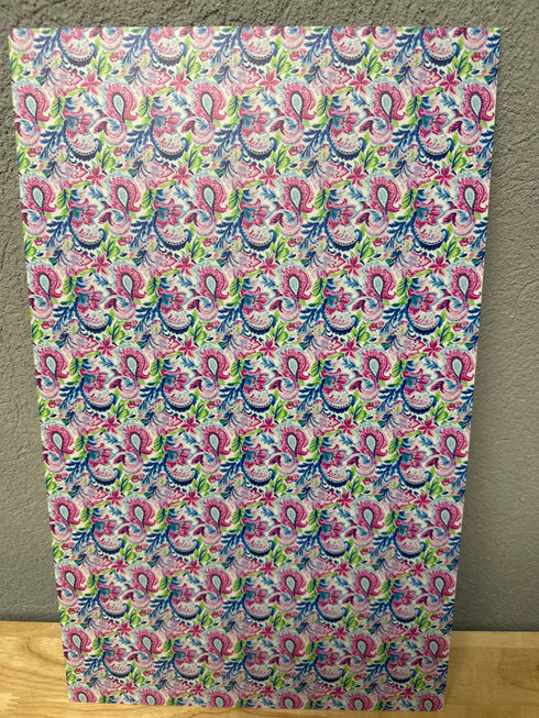 Ready to Go: 1/8” Pink and Blue Preppy on Clear