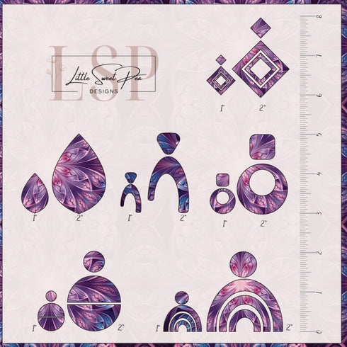 0745 - Purple Mesmerizing Stain Glass (Repeating)