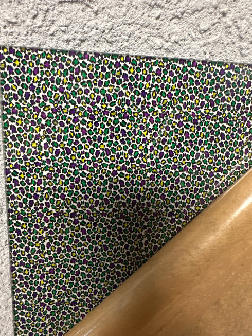 Scratch and Dent: 1/8” Mardi Gras Cheetah- - Clear