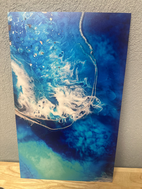 Scratch and Dent: 1/8” Blue Abstract - MDF - Single Sided