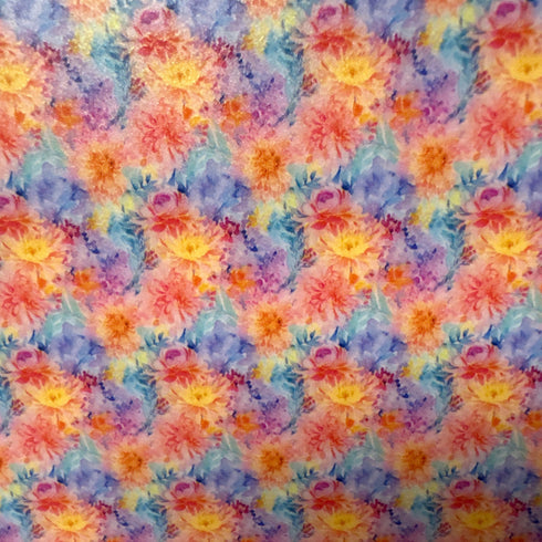 Ready to Go: 1/8” Floral Abstract White Matte - Double Sided