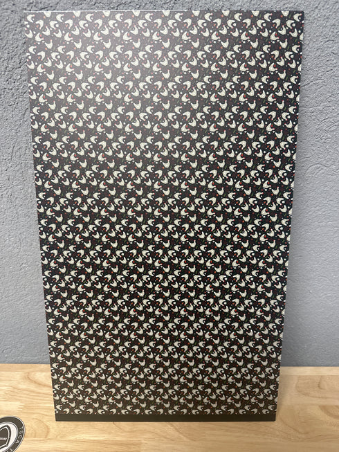 Scratch and Dent: 1/8” Merry Clucking Chickens - Black