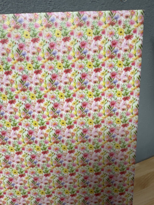 Ready to Go: 1/8” Wildflowers on White Gloss