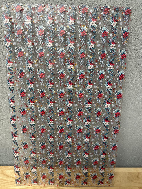 Ready to Go: 1/8” Cardinal on Gold Fleck Petals