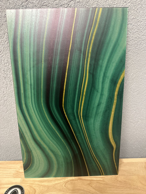 Scratch and Dent: 1/8” Green Abstract - - Clear