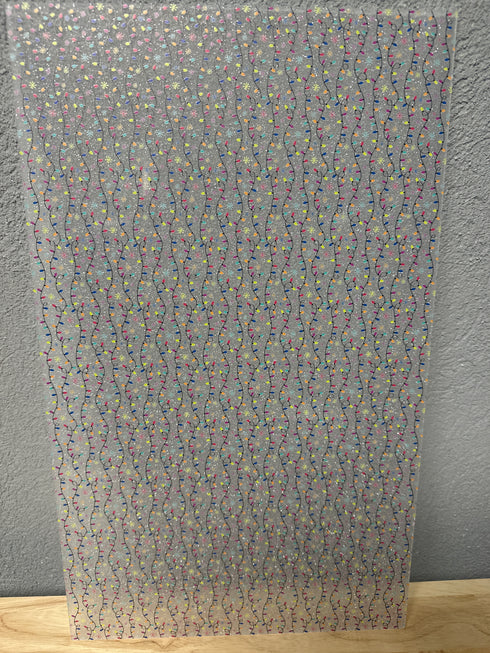 Ready to Go: 1/8” Christmas Lights on Snow White Glitter