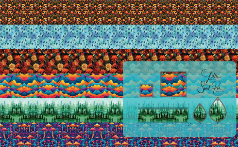 Horizontal Patterns (up to 6) - Custom Printed for Earring