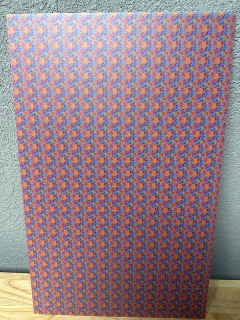 Ready to Go: 1/8” Floral Abstract White Matte - Double Sided