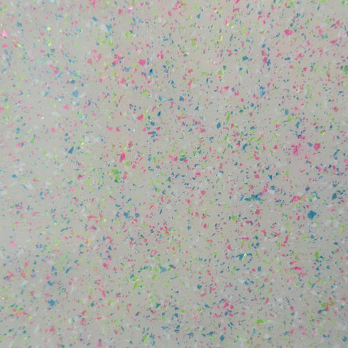 Neon Flakes - 1/8" Clear Cast Acrylic Sheet