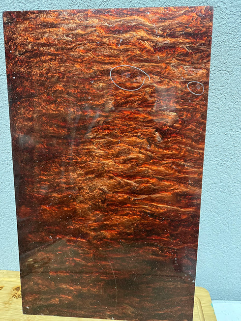 Scratch and Dent: Dark Copper Glitter Ripple - 1/8" Acrylic Sheet