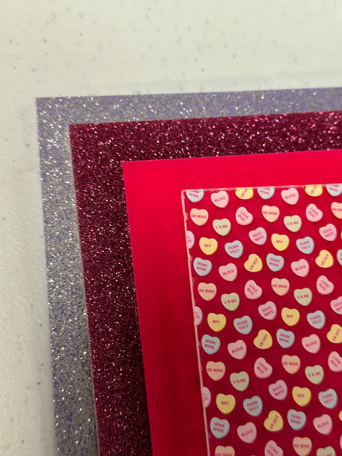 Candy Hearts on Clear (Extruded Only Option) Bundle