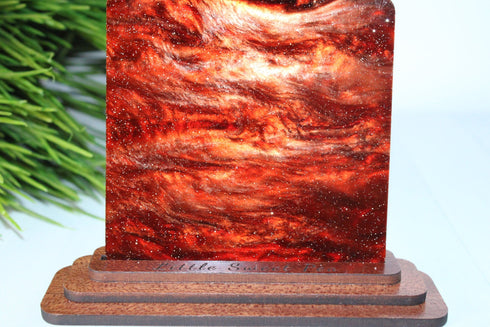 Scratch and Dent: Dark Copper Glitter Ripple - 1/8" Acrylic Sheet