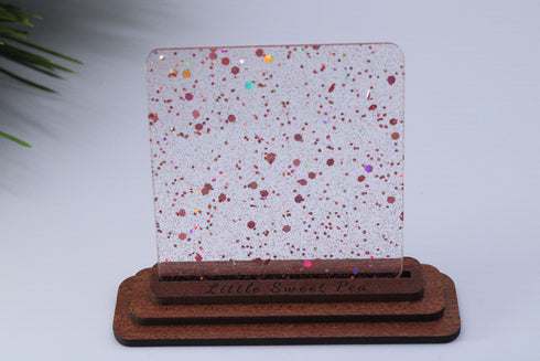 Chunky Disco Diva Pink Glitter - 1/8" Acrylic Sheet