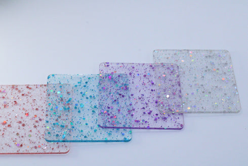 Chunky Disco Diva Purple Glitter - 1/8" Acrylic Sheet