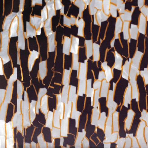 Pearl, Black and Gold Maze - 1/8" Celluloid Acrylic Sheet