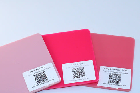 HOTT & Pink - Matte/Gloss - 1/8" Cast Acrylic Sheet