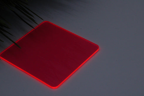 Florescent Transparent Pink - 1/8" Acrylic Sheet