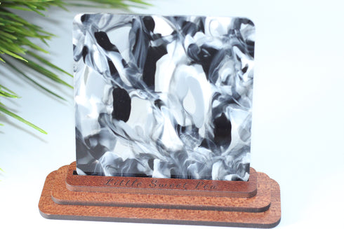 Urban Smoke Black and White Wave - 1/8" Acrylic Sheet