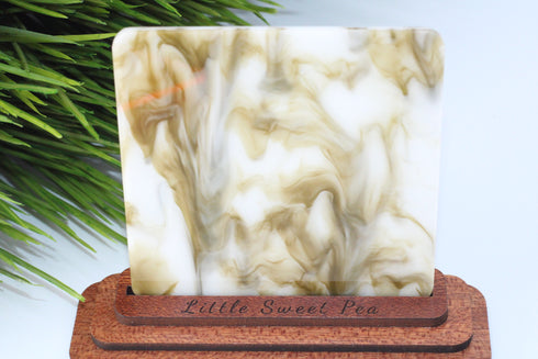 Brown and White Wave - 1/8" Acrylic Sheet