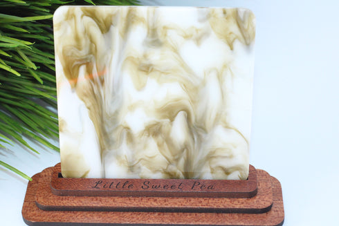 Brown and White Wave - 1/8" Acrylic Sheet