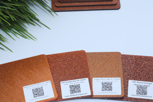 Copper Penny Glitter - Single Sided - 1/8" Cast Acrylic Sheet