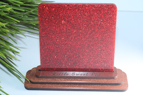 Firecracker Red Glitter - 1/8" Acrylic Sheet