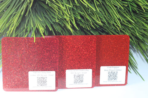 Patriotic Red Glitter - 1/8" Acrylic Sheet