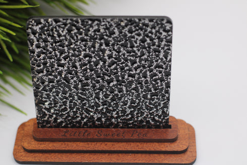 Glittering Black Asphalt - 1/8" Acrylic Textured Acrylic