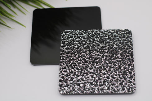 Glittering Black Asphalt - 1/8" Acrylic Textured Acrylic
