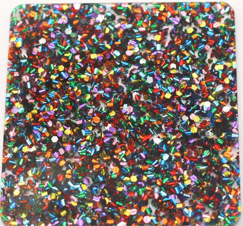 Scratch and Dent: Kaleidescope Glitter - 1/8" Acrylic Sheet