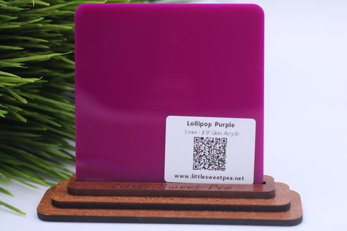 Lollipop Purple - Gloss - 1/8" Cast Acrylic Sheet