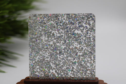 Chunky Disco Diva Silver Holo - 1/8" Acrylic Sheet