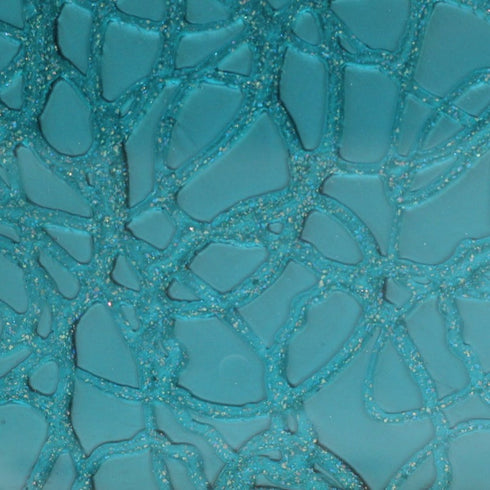 Dark Cyan Cracked Ice - 1/8" Acrylic Sheet