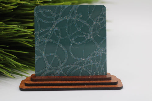 Scratch and Dent: Slate Blue Cracked Ice - 1/8" Acrylic Sheet