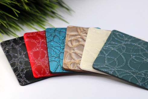 Scratch and Dent: Slate Blue Cracked Ice - 1/8" Acrylic Sheet