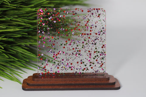 Fruit Punch Glitter - 1/8" Acrylic Sheet