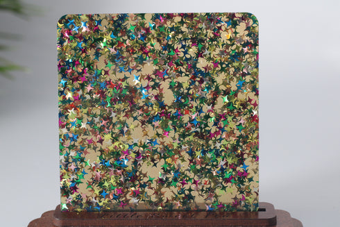 Scratch and Dent: Glimmer Groove Confetti - 1/8" Acrylic Sheet